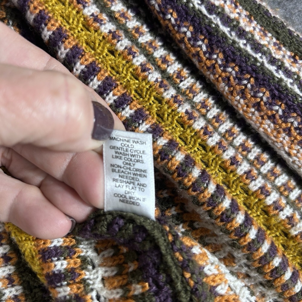 Women's Crochet Open Knit Duster Sleeveless Cardigan Vest Boho Hippie Granola XL - Picture 6 of 7